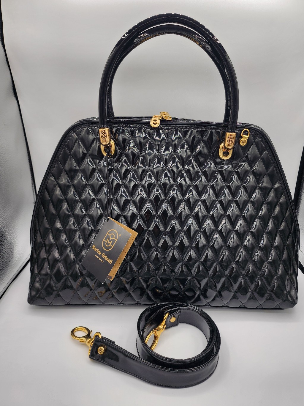 Marino Orlandi Black Leather Handbag